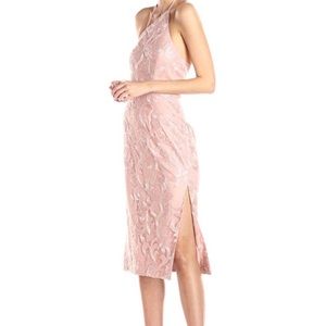 Vera Wang pink sequined halter dress